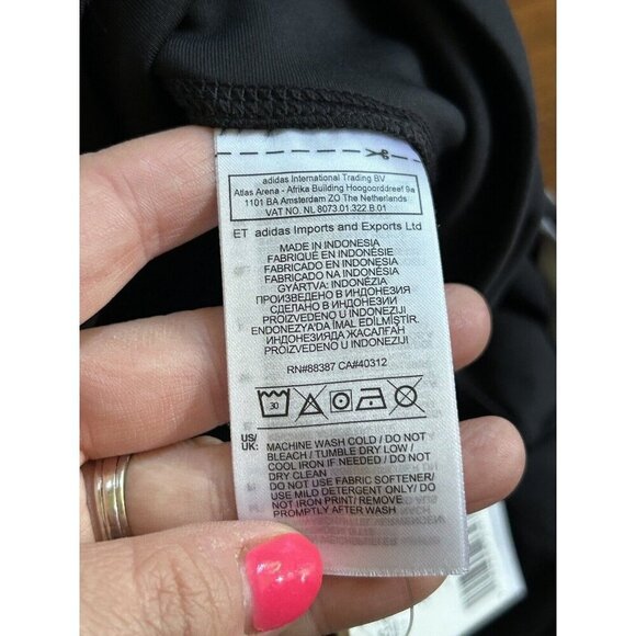 Adidas 3 Stripes Design 2 Move Climate Black Legging Tight DU2040  NWT 2XS (XXS) - Picture 6 of 9